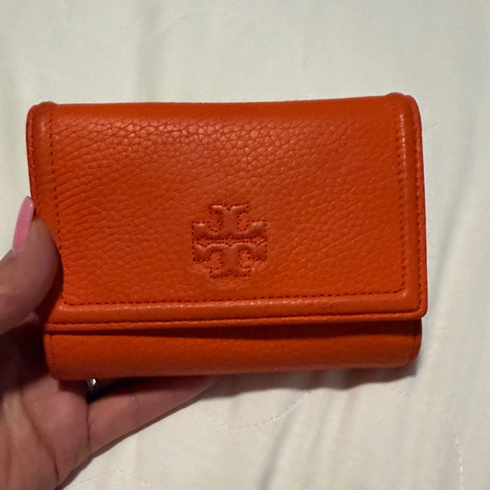 Tory Burch Vibrant Orange Leather wallet